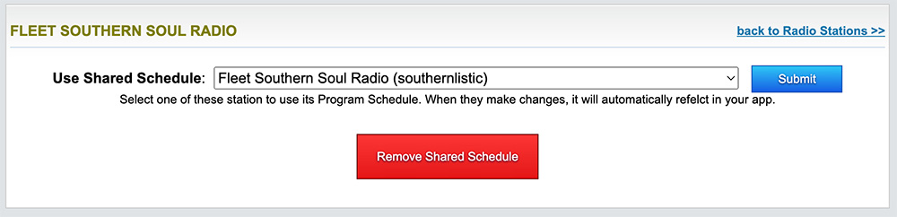 Shared Program Schedule